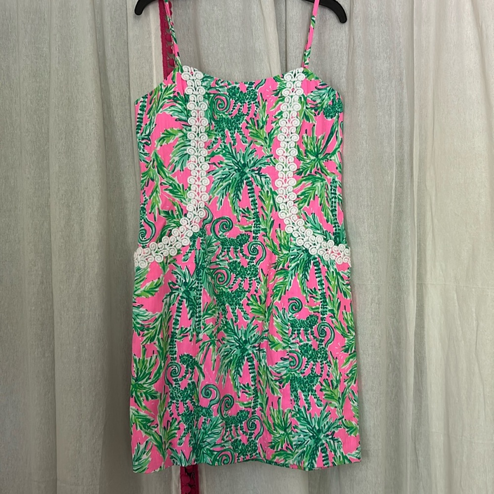 NWT LILLY PULITZER Shelli Stretch Dress Hangin Around Prosecco Pink